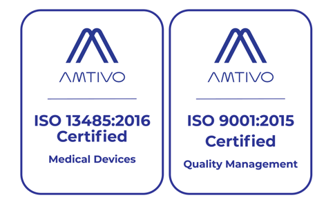 Amtivo ISO 13485 9001 dual certs